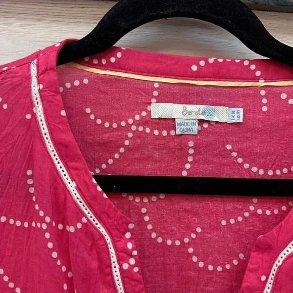 Boden Pink Tunic with White Accents - Picture 3 of 5